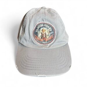 Samuel Adam’s Boston Lager Beer Embroidery Gray Distressed Strapback